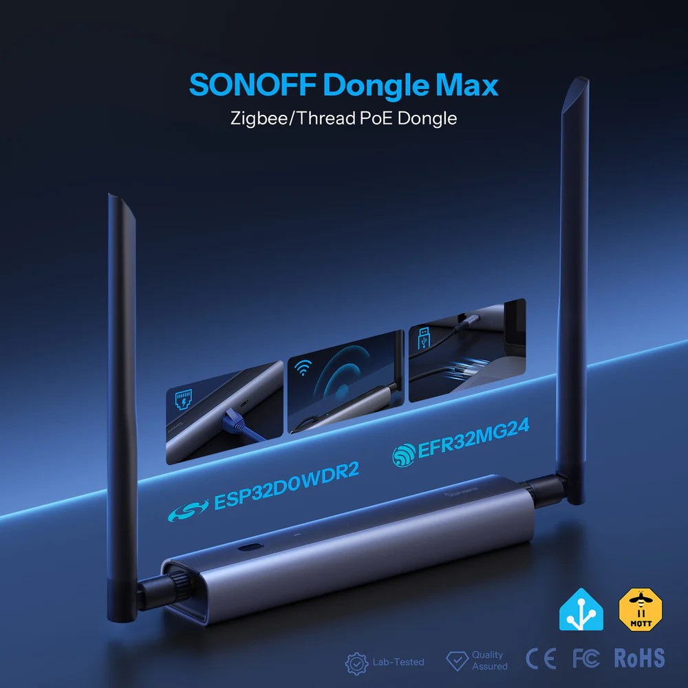 Gateway Sonoff Dongle-M Zigbee PoE WiFi USB Thread