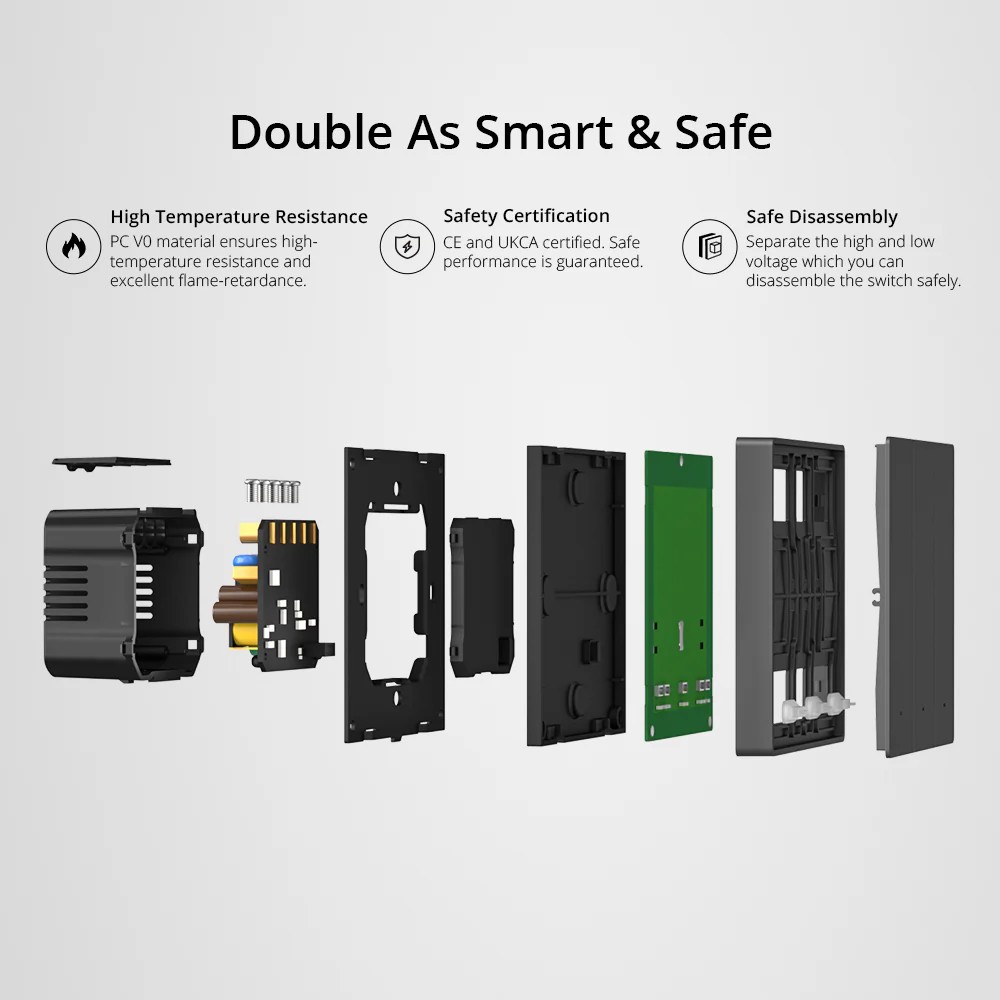 Interruptor Sonoff M5-1C Matter WiFi 1 Gang Gris