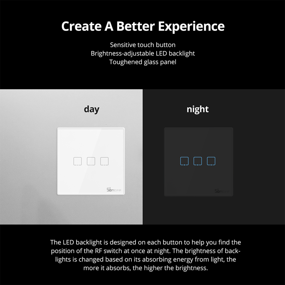Interruptor Adhesivo smart Sonoff Rf 1 Canal Blanco