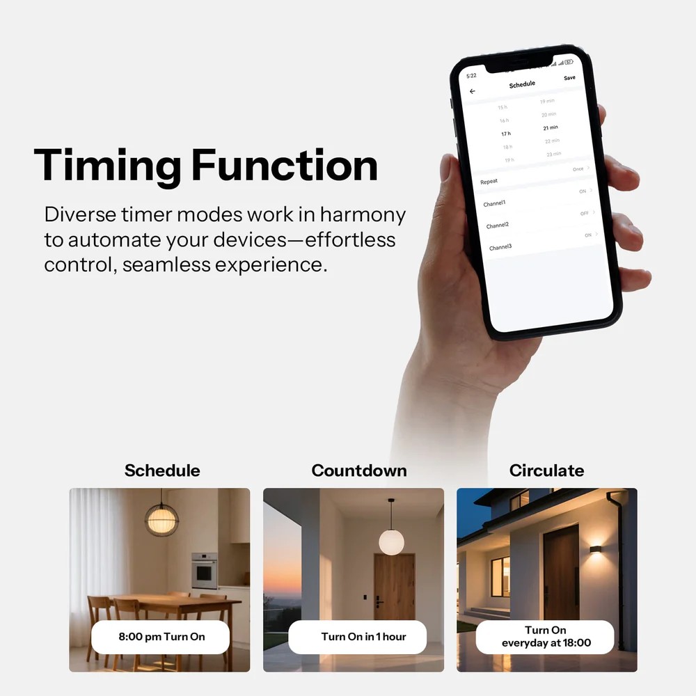 Interruptor Sonoff T6-1C-120M Matter WiFi 1 Gang