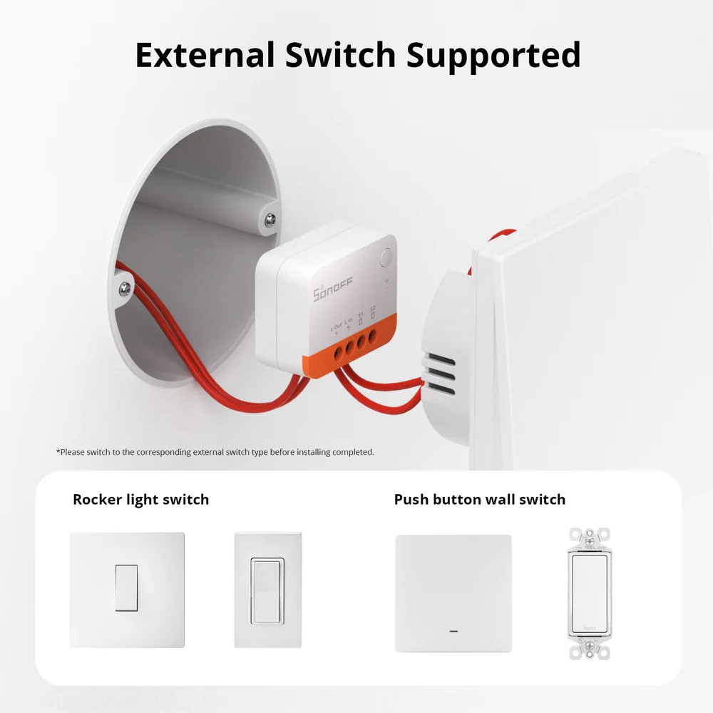 Interruptor Sonoff ZBMINIL2 Zigbee Sin Neutro Mini