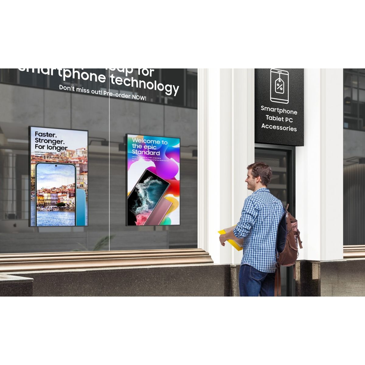 Pantalla Samsung 55 Uhd 4k Om55b Ventana