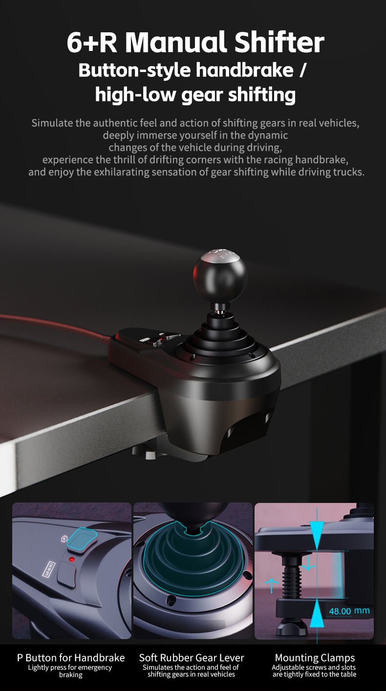 Volante PXN V9 Gen2 PC PS4 Xbox One con Pedales y palanca