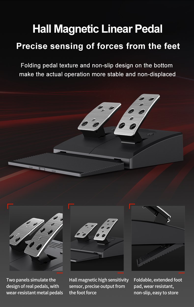 Volante con pedalera Pxn V900 Gen2 Pc Ps4/3 Xbox One. Xs