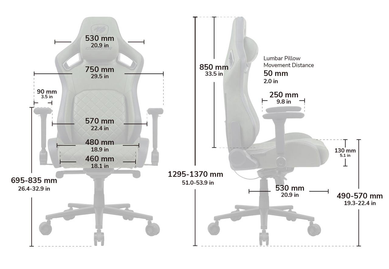 Silla Gamer Cougar Defensor S Jet Gray F Reclinable ergo
