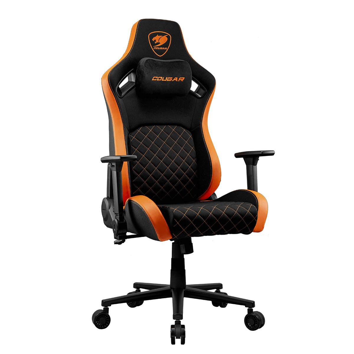 Silla Gamer Cougar Defensor Orange F Reclinable Negro