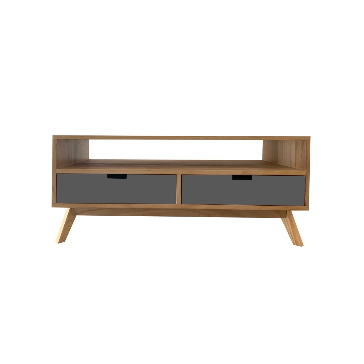 Mesa Ratona Cajones Gris Oscuro