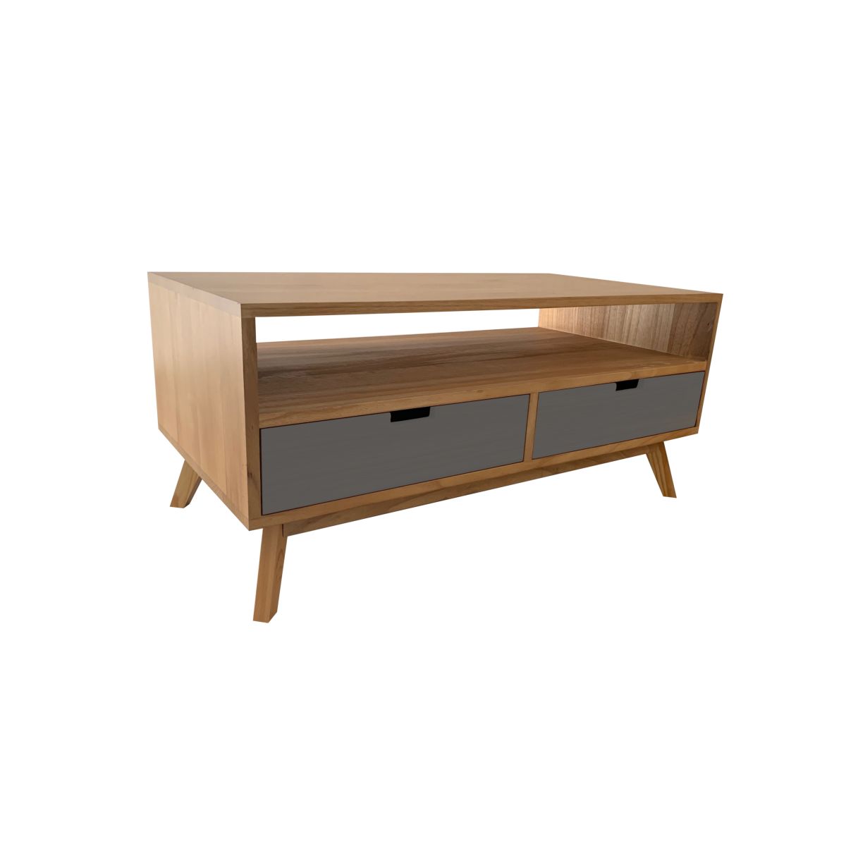 Mesa Ratona Cajones Gris Oscuro