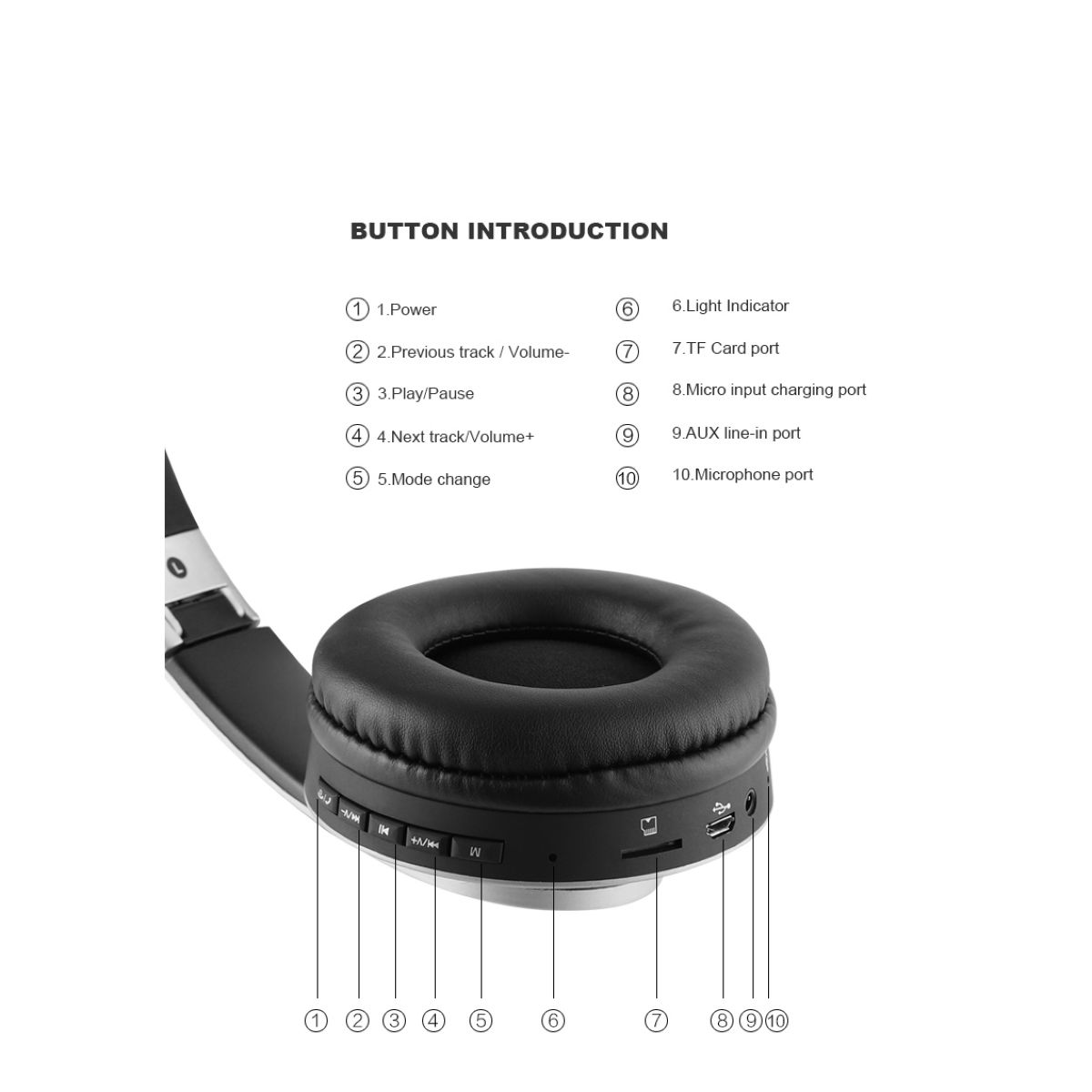 Auricular Bluetooth Wesdar Bh2-Silver