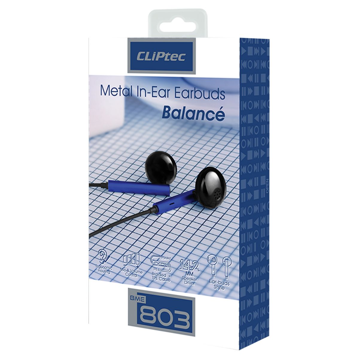 Auricular Cliptec Bme803 In Ear Azul