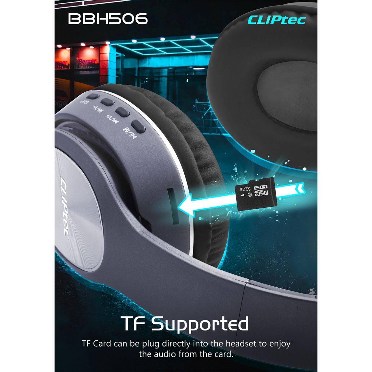 Auricular Cliptec 506 Wireless Black