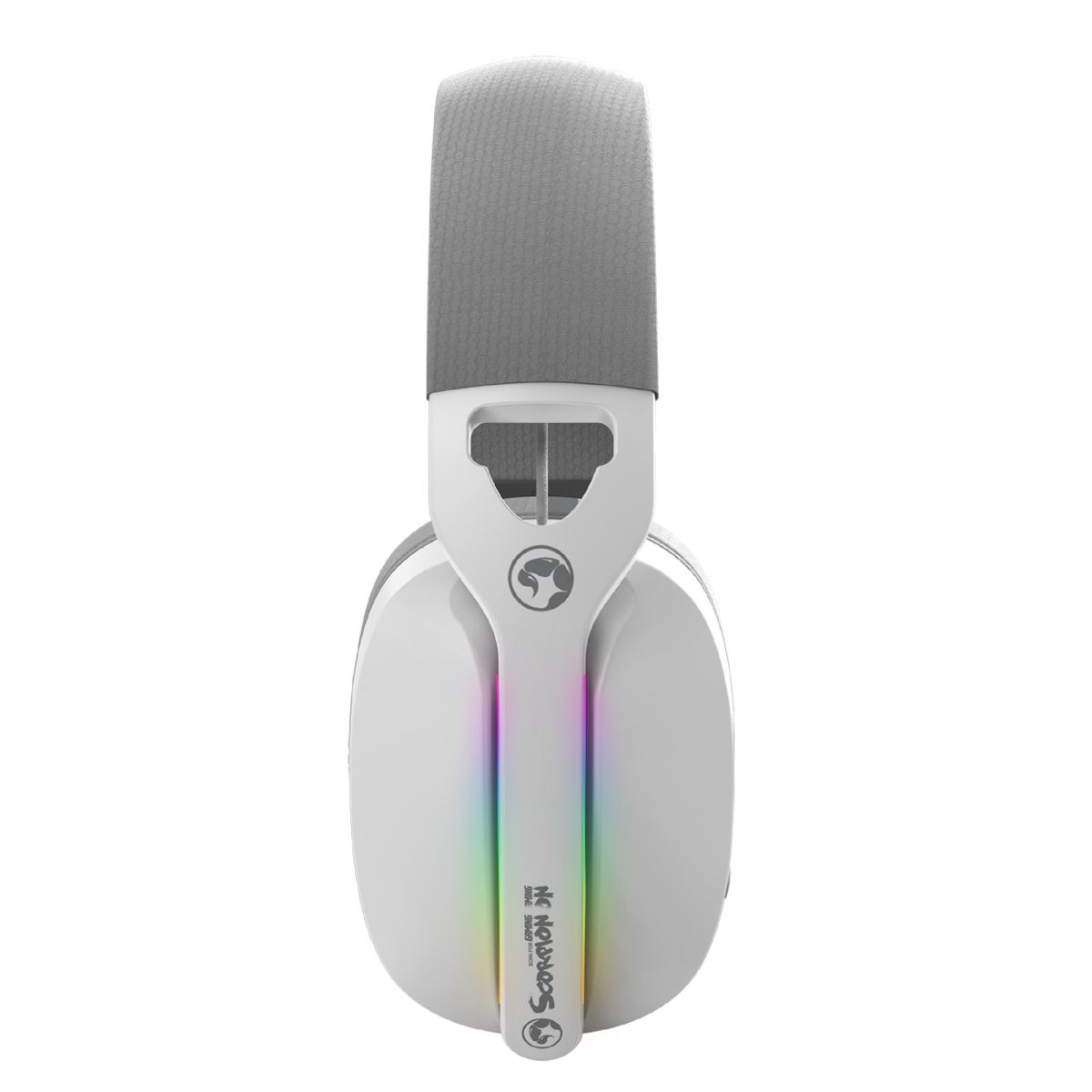 Auriculares cableados Marvo Hg9086 Pulz 70S 7.1 Rgb Blanco