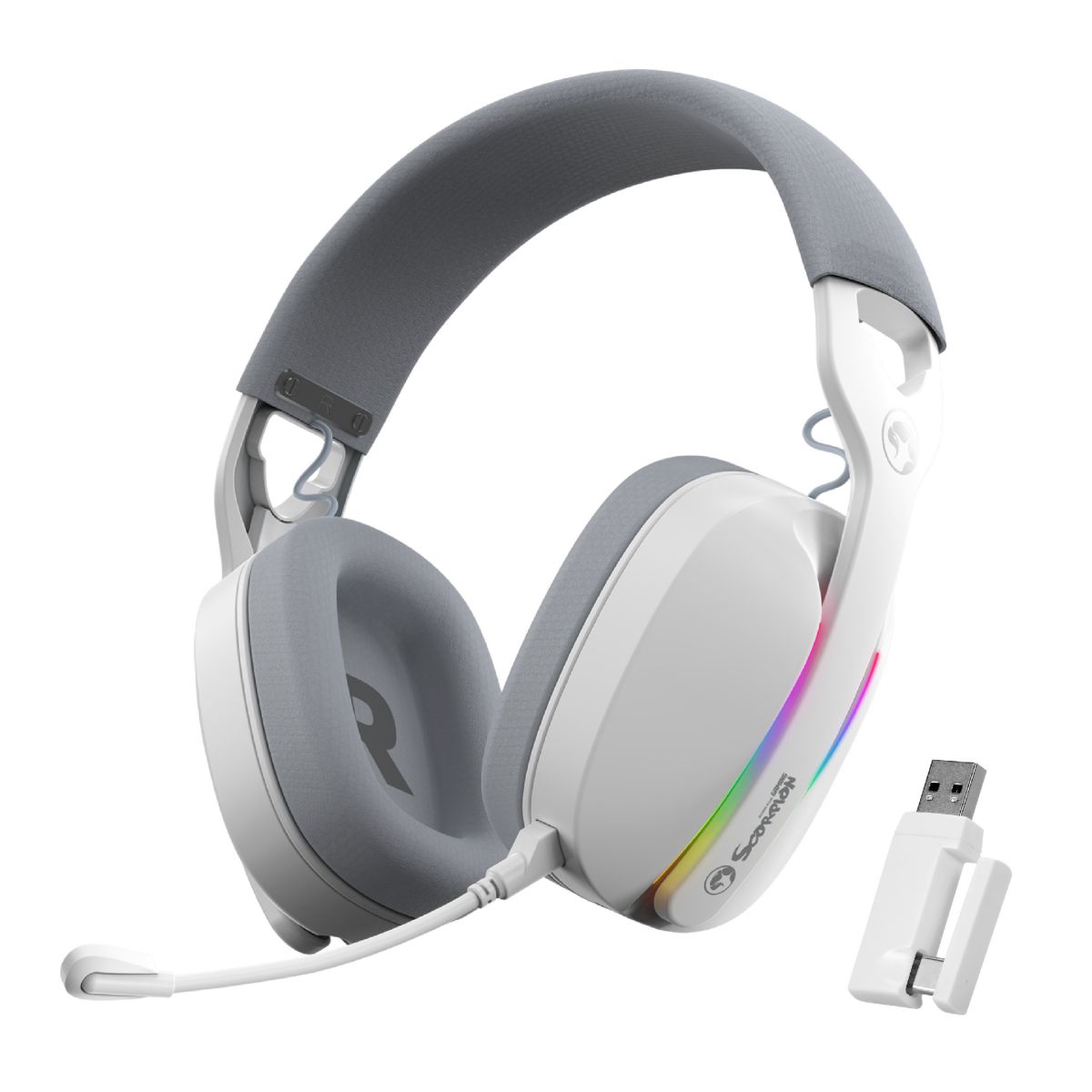 Auricular Marvo Hg9086w 7.1 Inalambrico Rgb Wh
