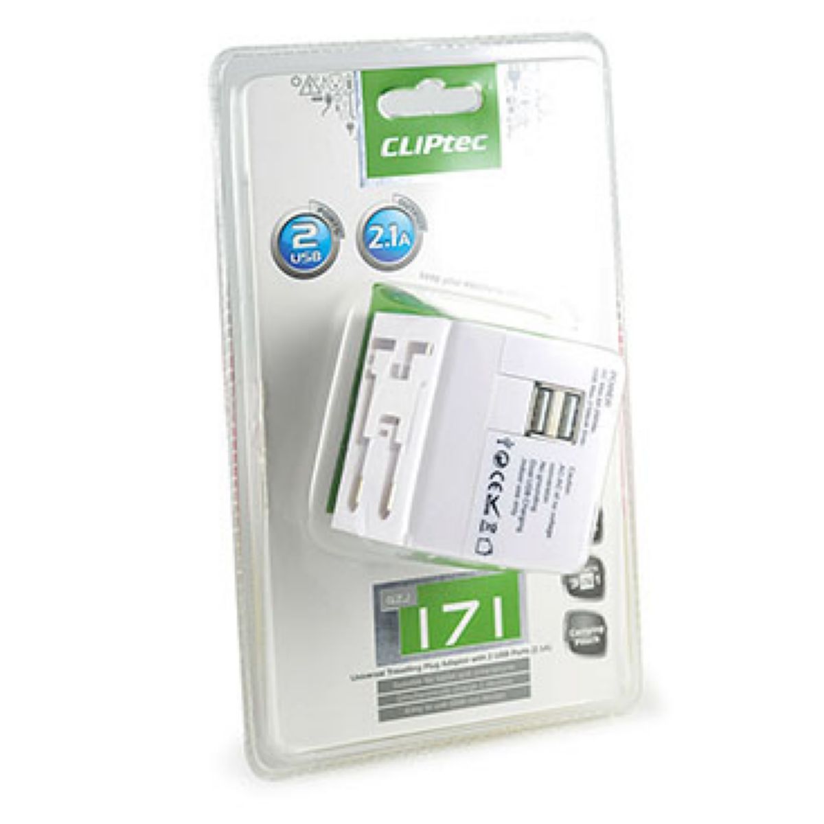 Adaptador Cliptec 171 Universal Usb White