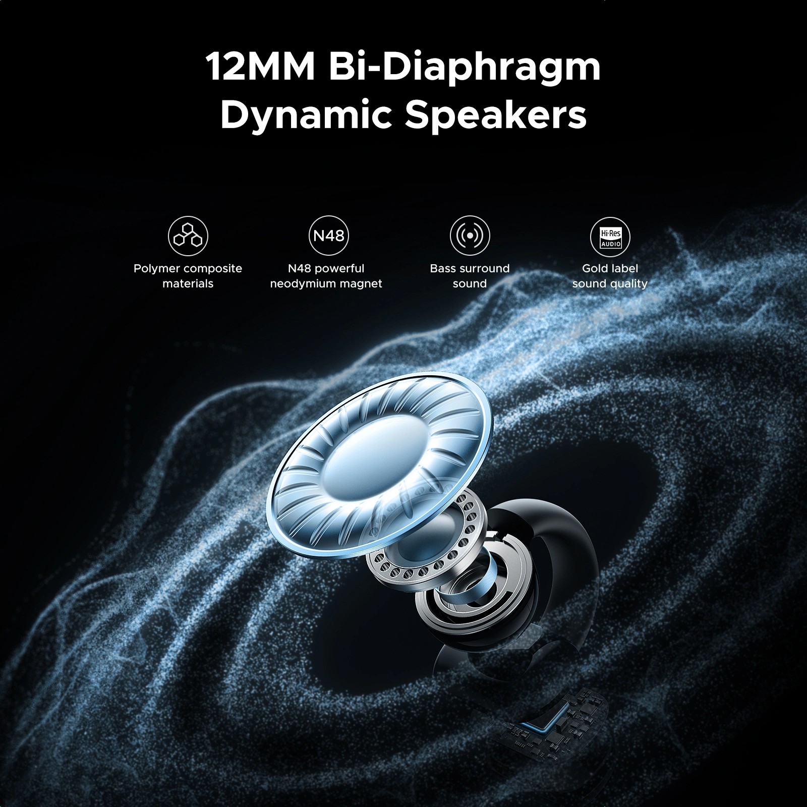 Auriculares inalambricos Ugreen Hitune S3 Tune 5,4 Negro