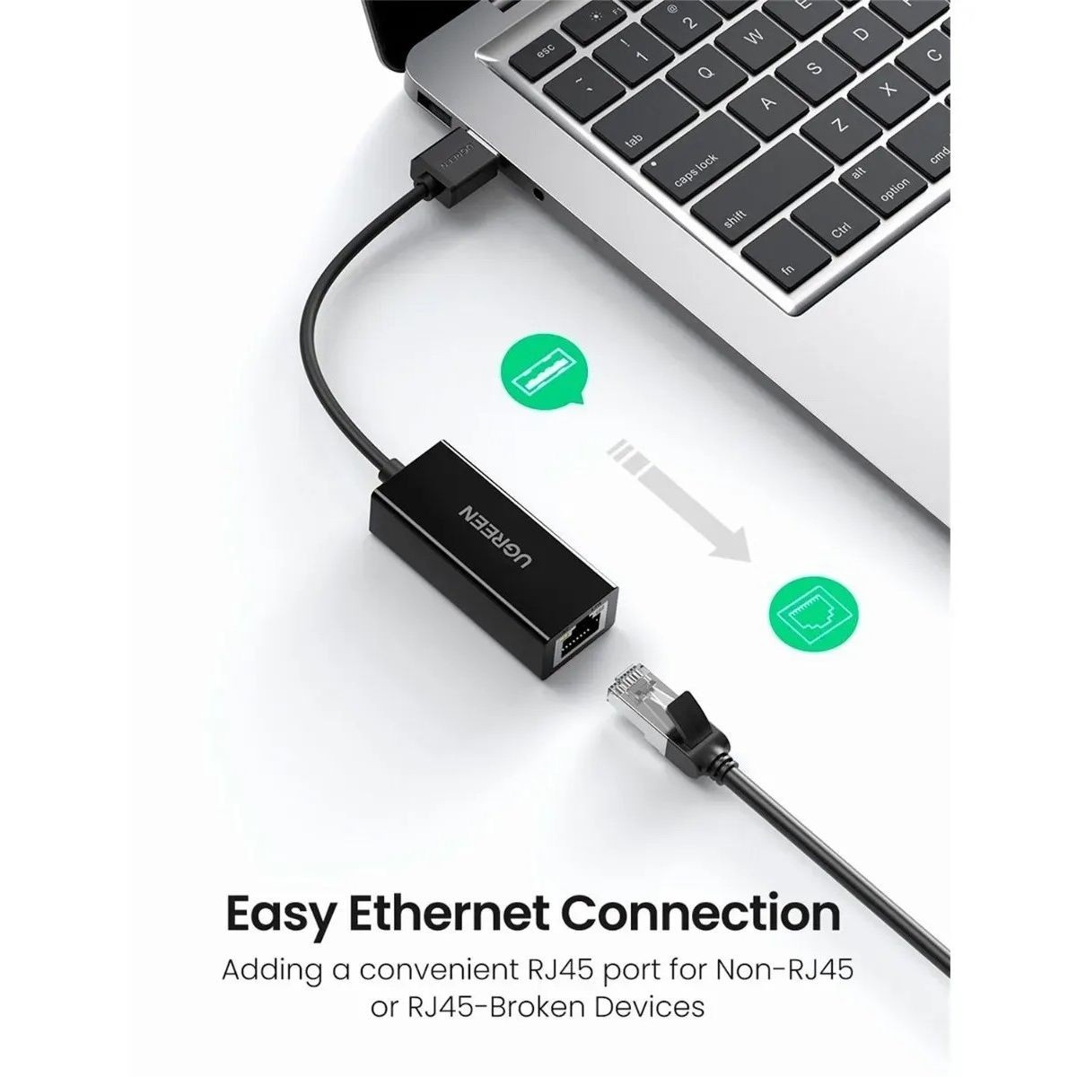 Adaptador Ugreen Usb A Rj45 100mbps Black