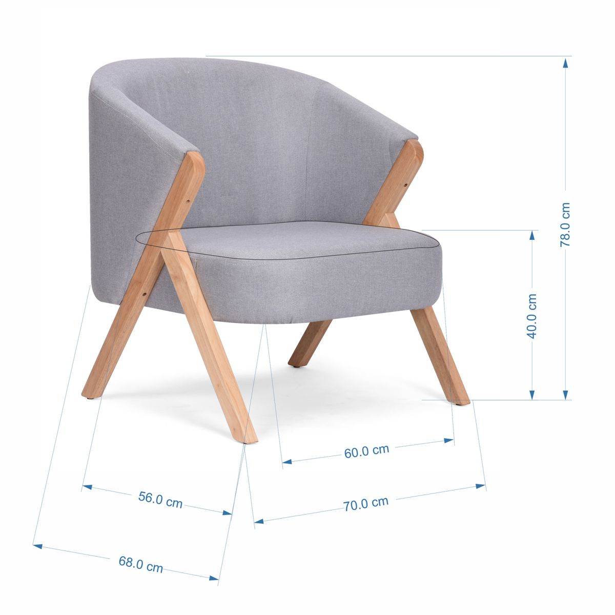 Butaca Carrara Gris.