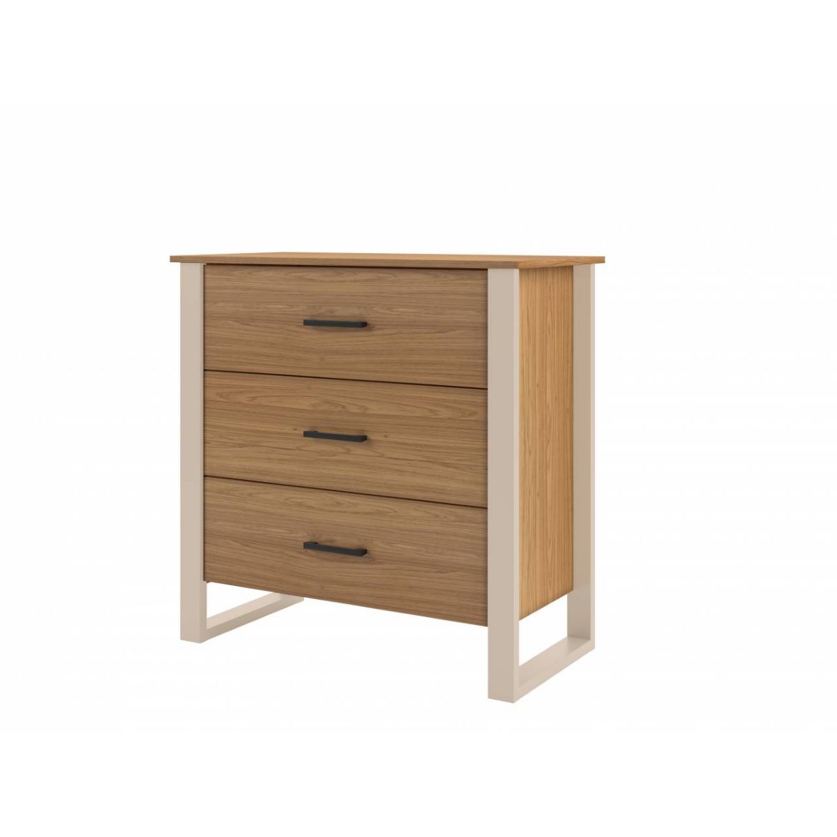 Cajonera Comoda Industrial Cardiff Blanco