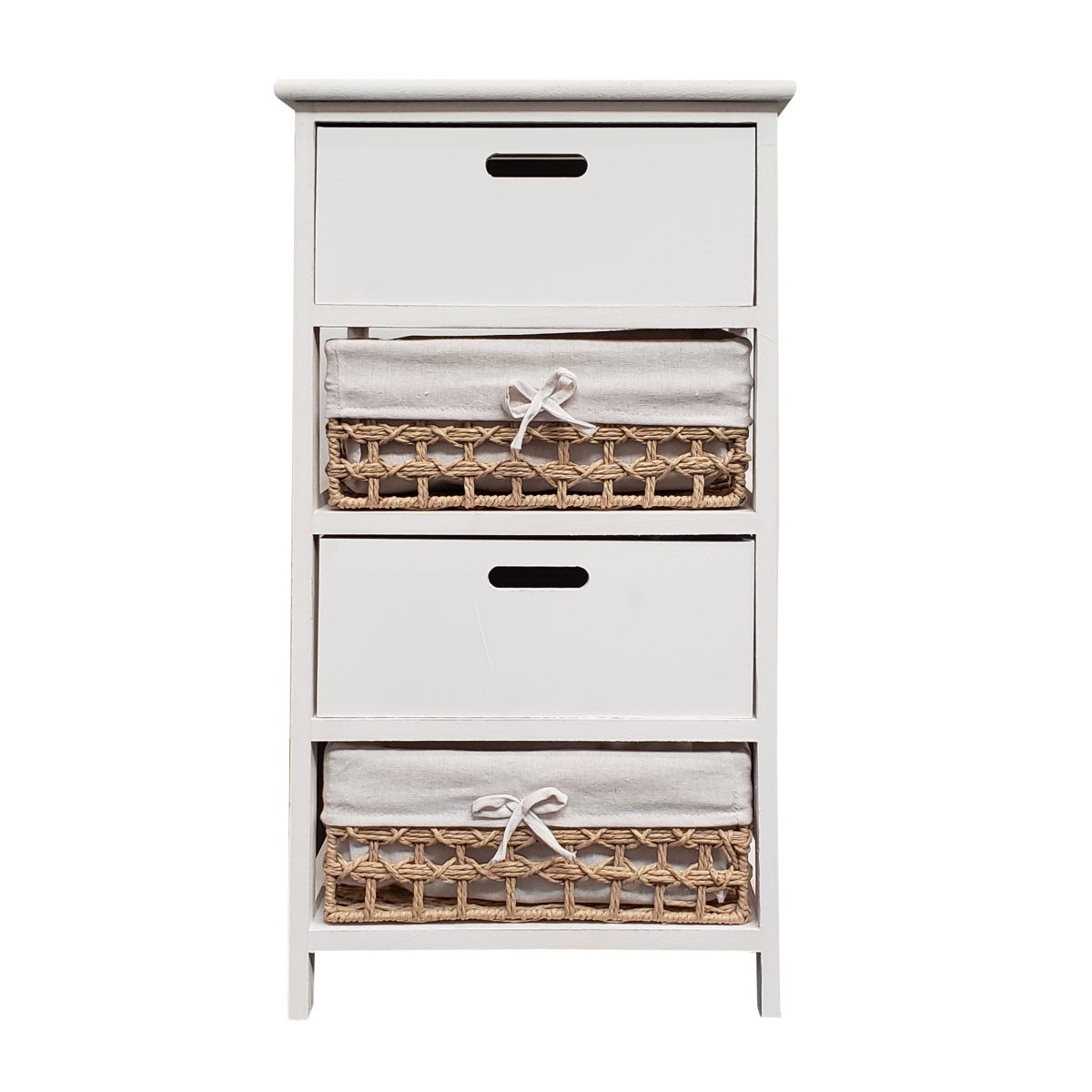 Cajonera Madera/mimbre 4 Cajones