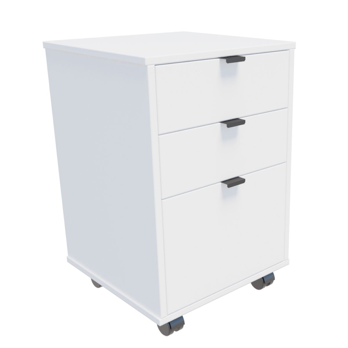 Mesa de Luz Con Ruedas Morris Blanco