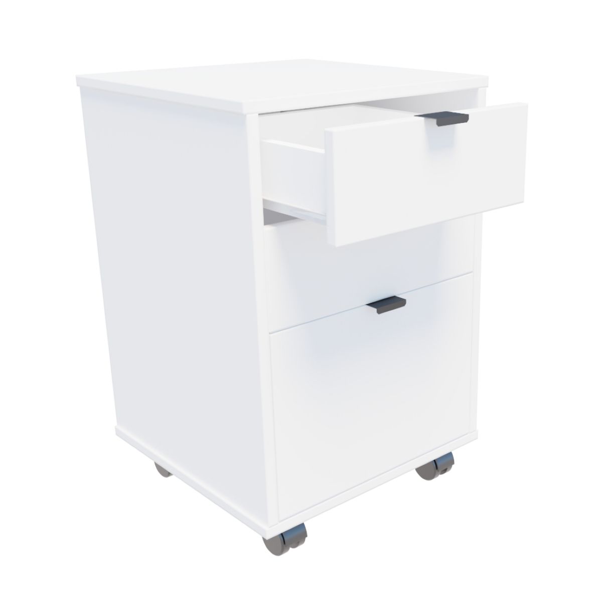 Mesa de Luz Con Ruedas Morris Blanco