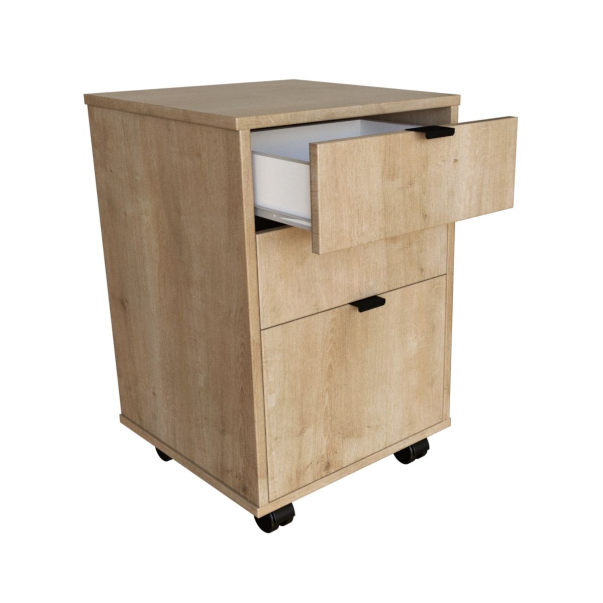 Mesa de Luz Con Ruedas Morris Maderado