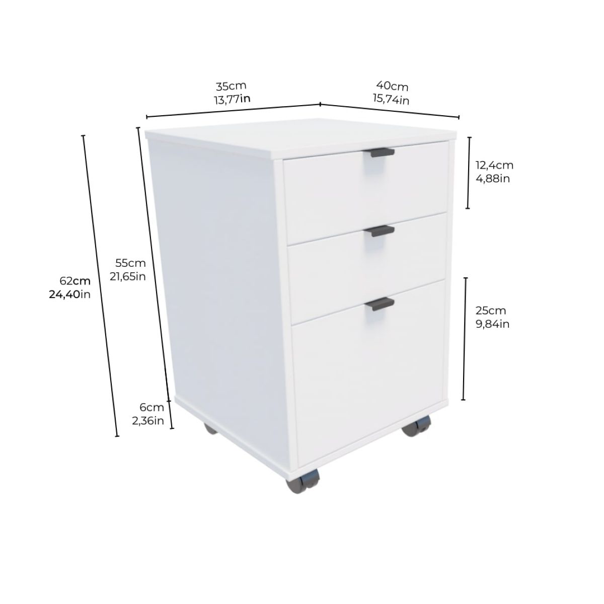 Mesa de Luz Con Ruedas Morris Maderado