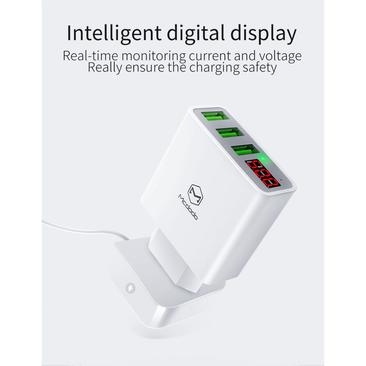 Cargador Ch-5030 Con 3 Usb-5v,3a Enchufe Europeo