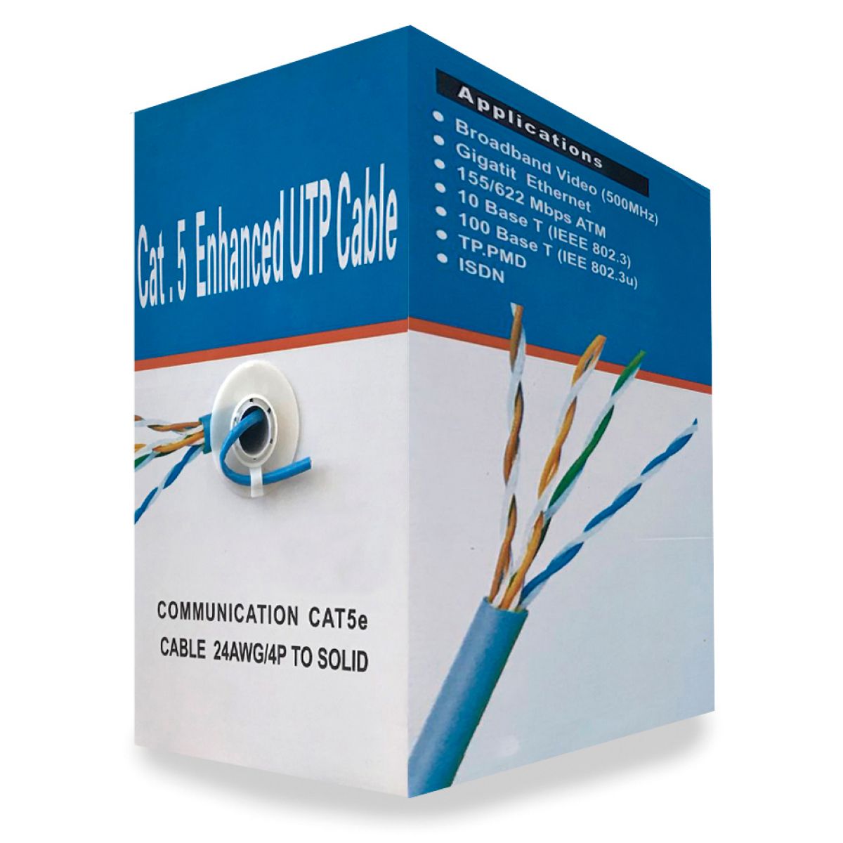 Cable Lan UTP Bobina Cat5e Interior-100m