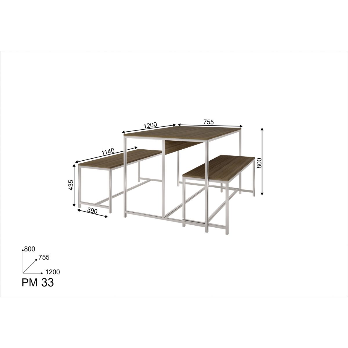 Juego de comedor Rustic