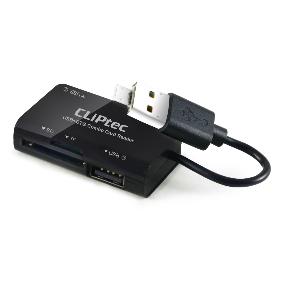 Cardreader Cliptec 525 Usb2 + Micro Otg Black