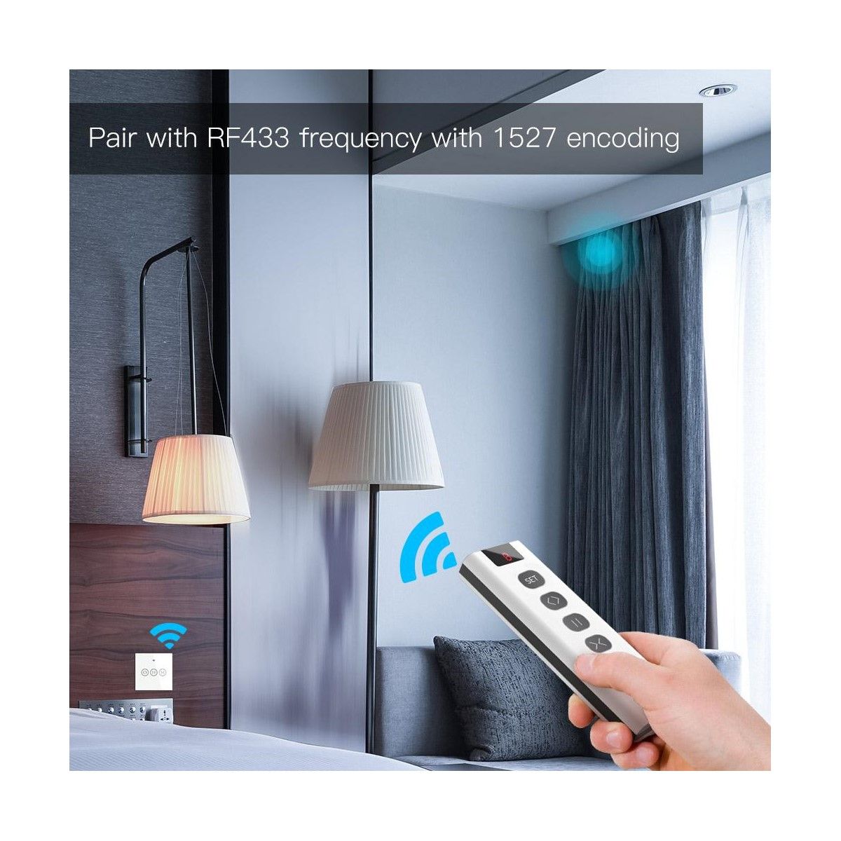 Control Remoto Para Cortina Rf 9 Canales