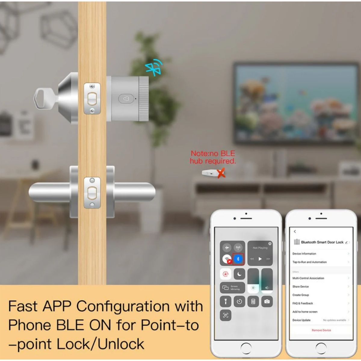 Cerradura Smart Moes BG-R2-US BT Tuya con Huella y Tecla
