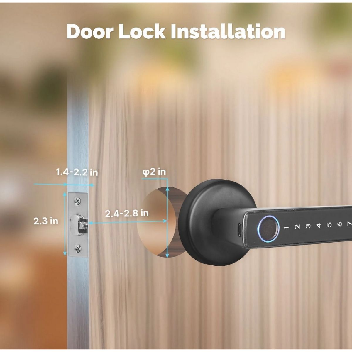 Cerradura smart Moes BDL-SNM10 BT con Huella Tarjeta Llave T