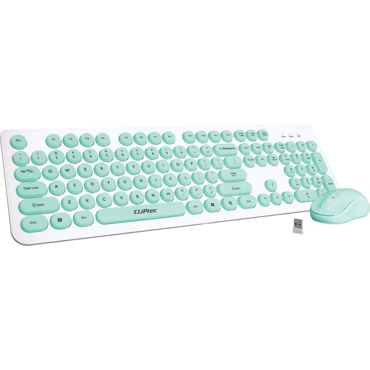 Combo Cliptec 340 Teclado/mouse Wireless Green