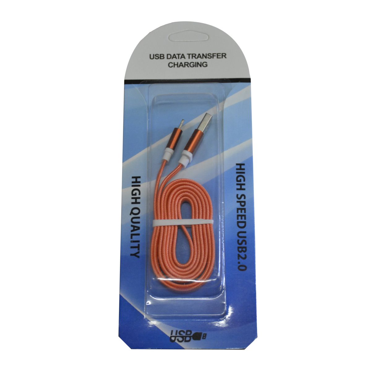 Cable Usb Plano P/iphone Naranja