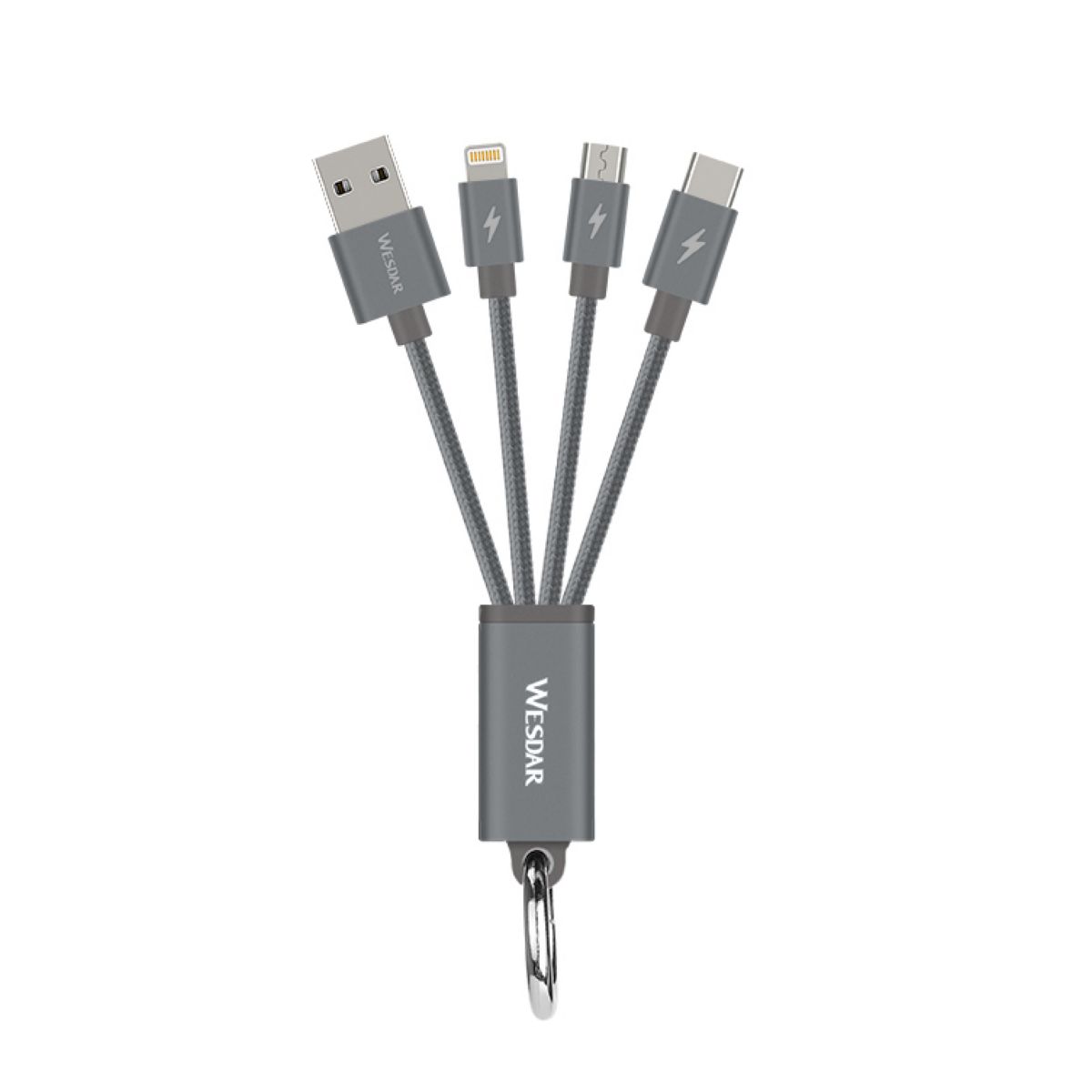 Cable 3 En 1 Wesdar T51 Silver