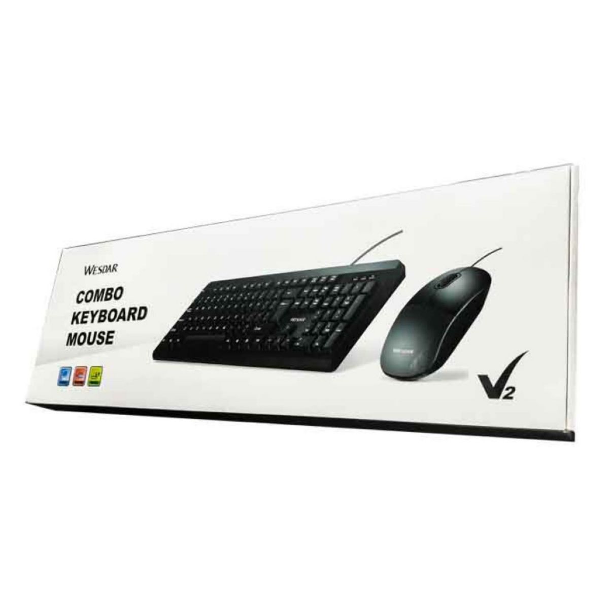 Combo Wesdar Teclado Y Mouse V2 Black