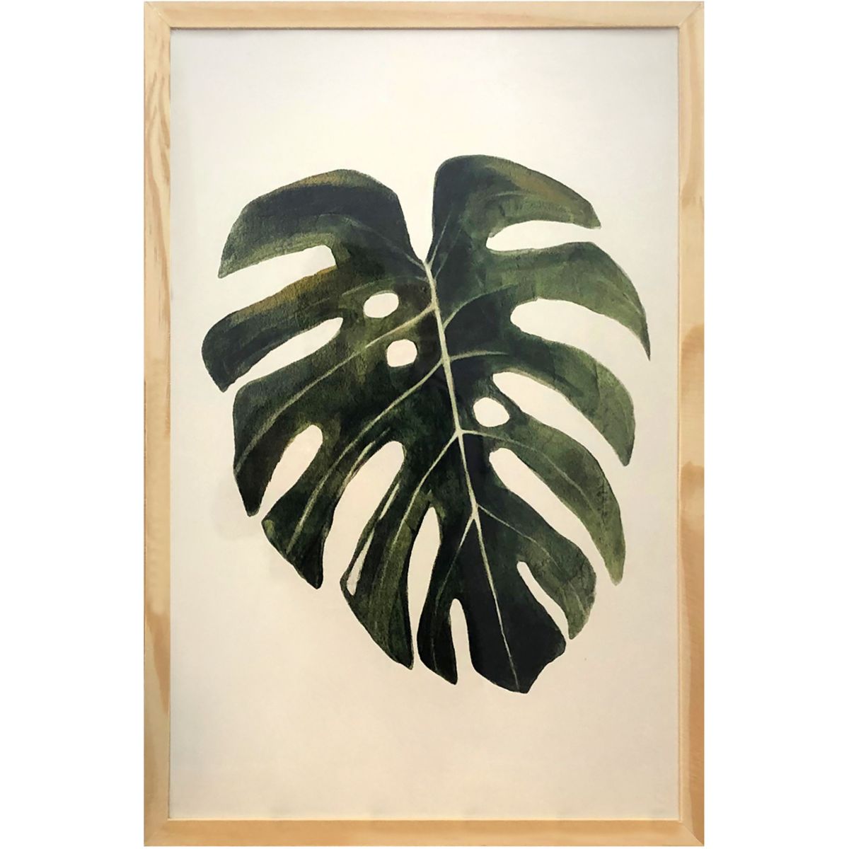 Cuadro 40*60 Moldura Pino / MONSTERA