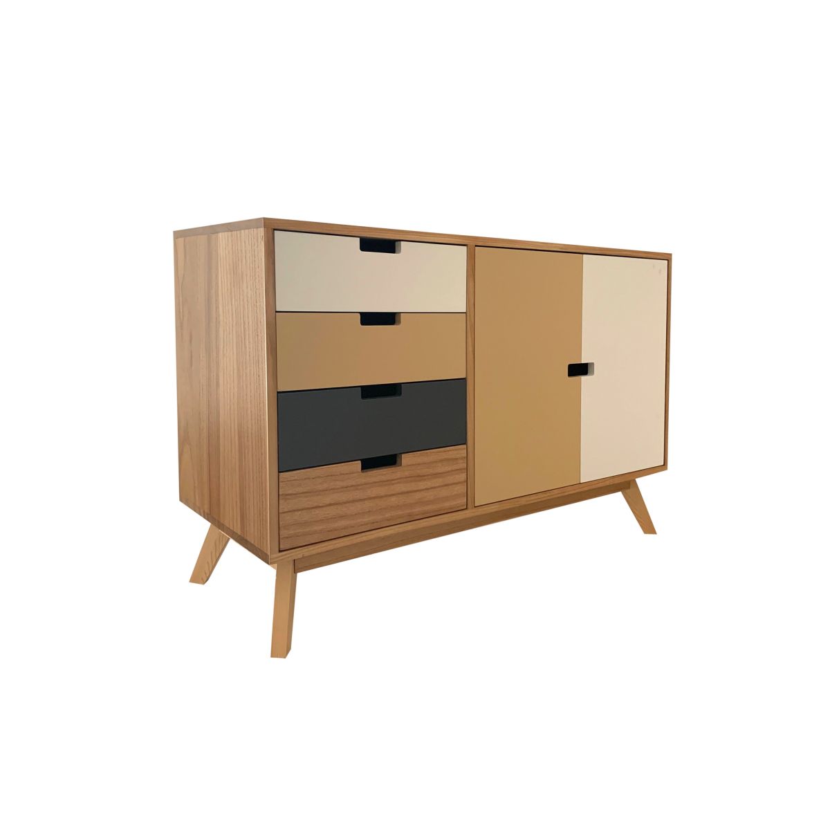 Cajonera Con Puertas Madera Neutre