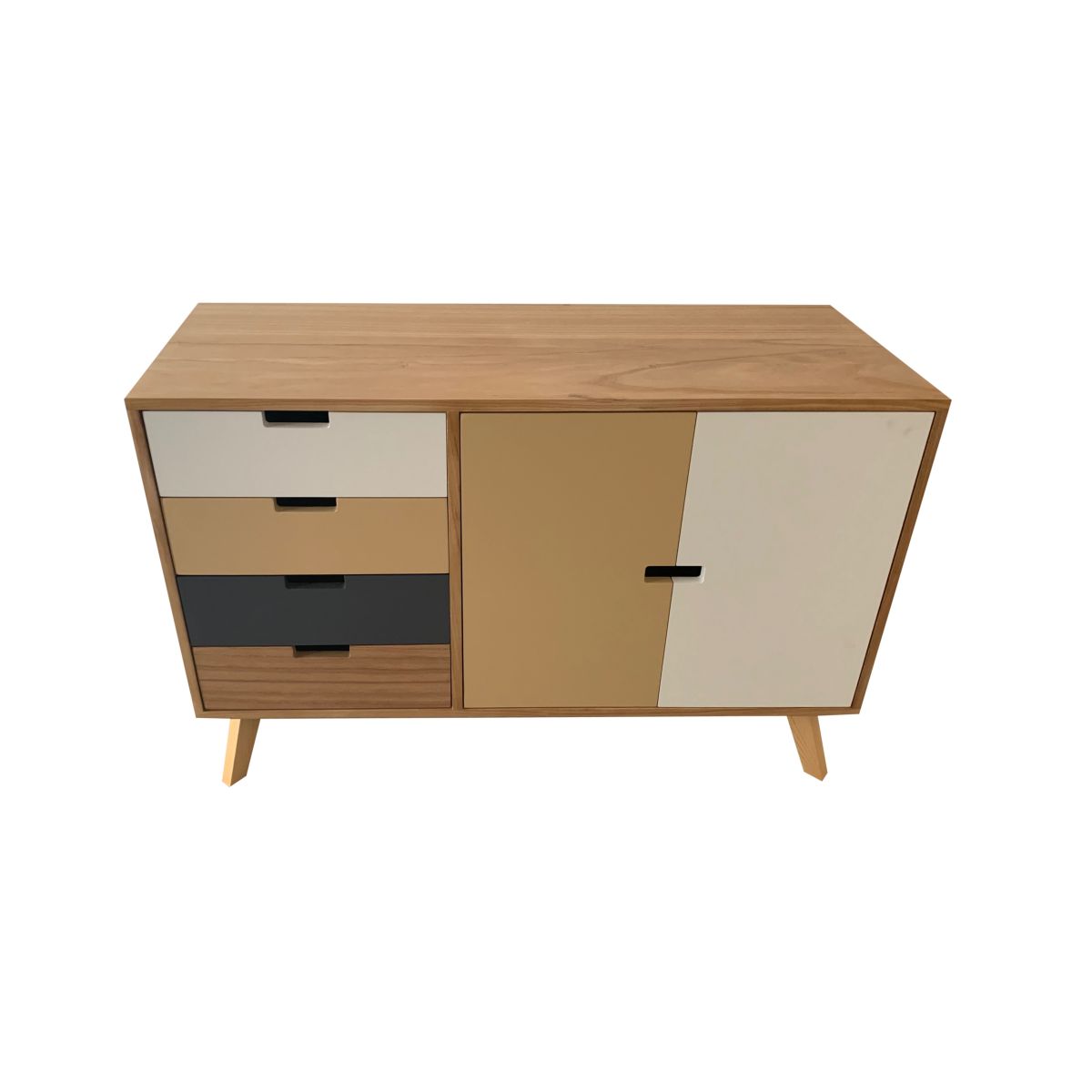 Cajonera Con Puertas Madera Neutre