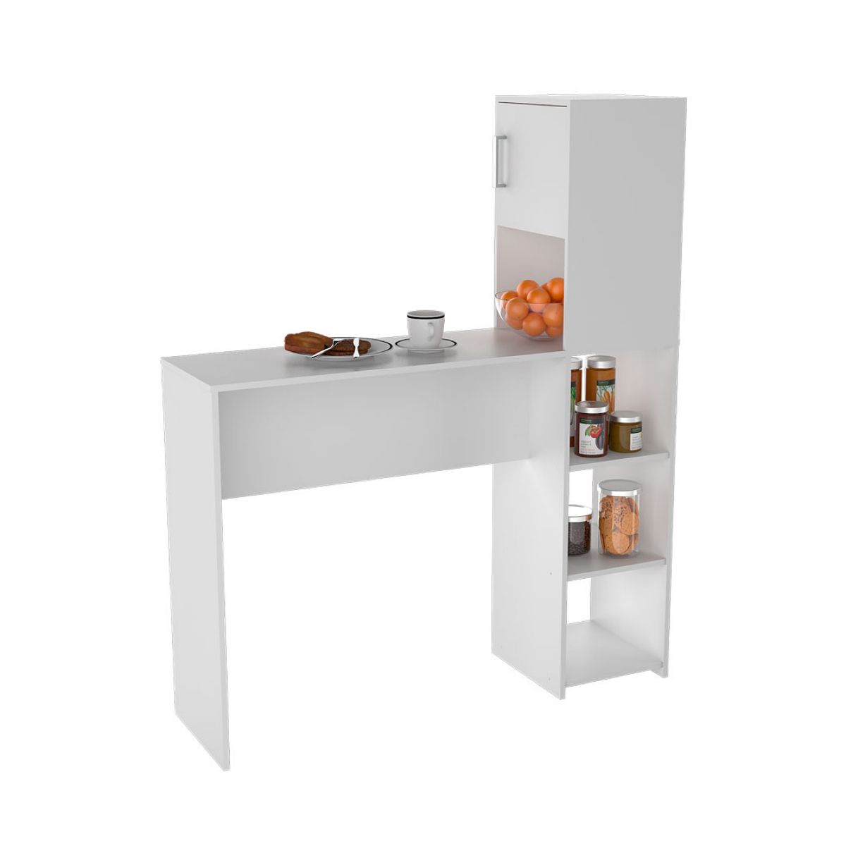 Barra Desayunadora Con Estantes