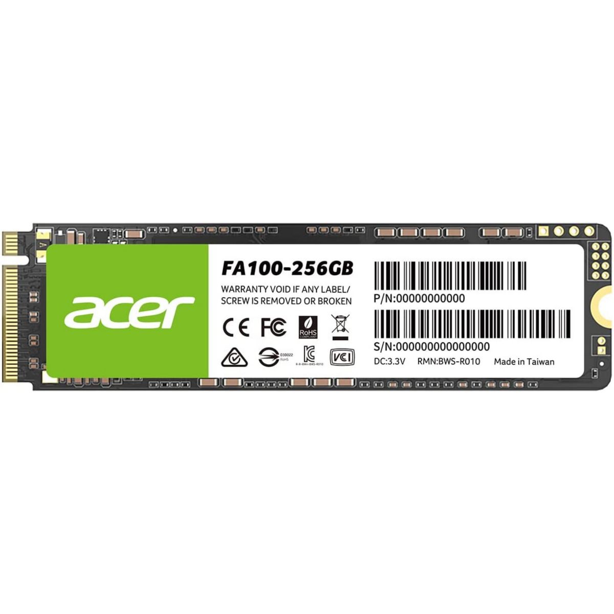Disco SSD M2 2280 NVMe 256GB Acer Fa100