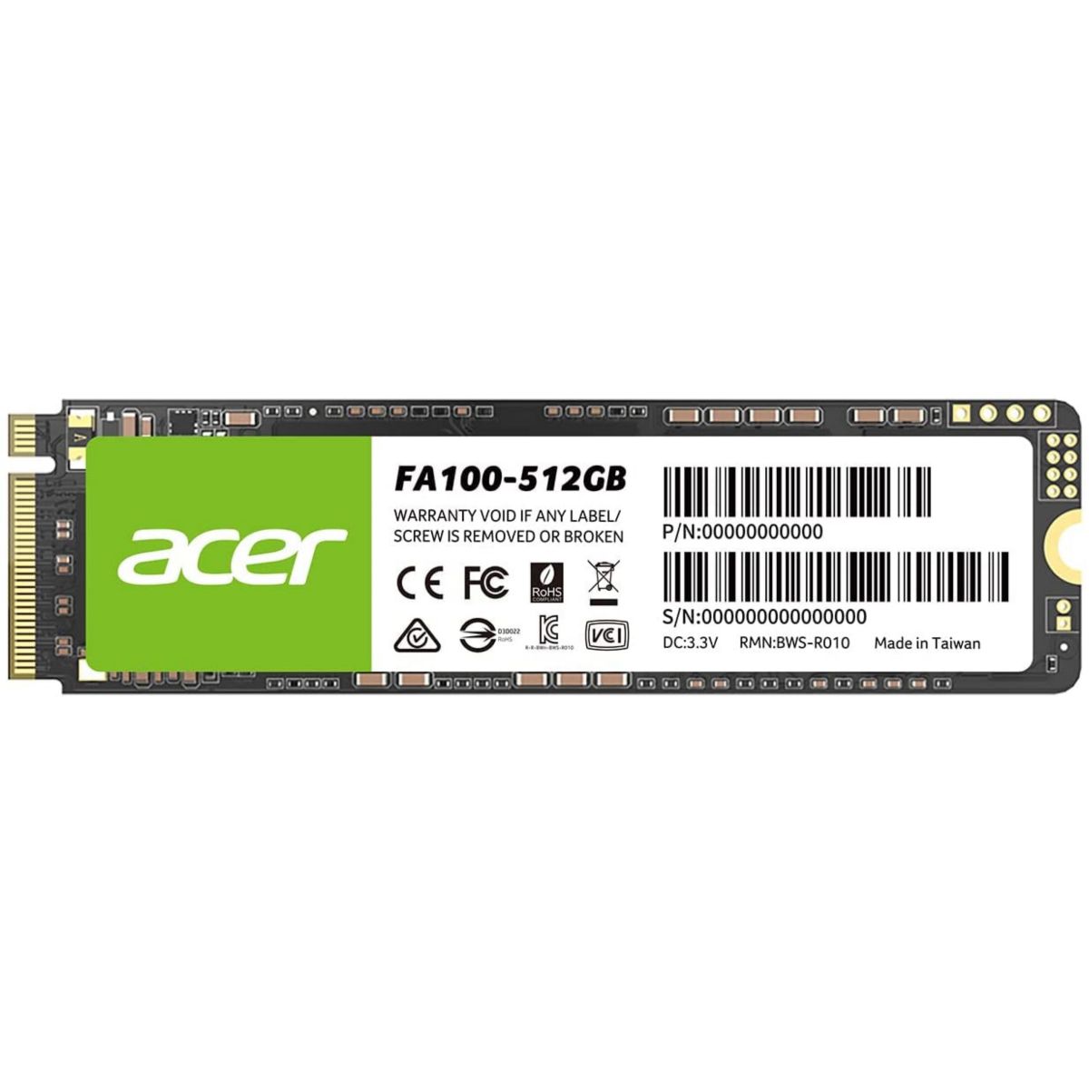 Disco SSD M2 2280 NVMe 512GB Acer FA100