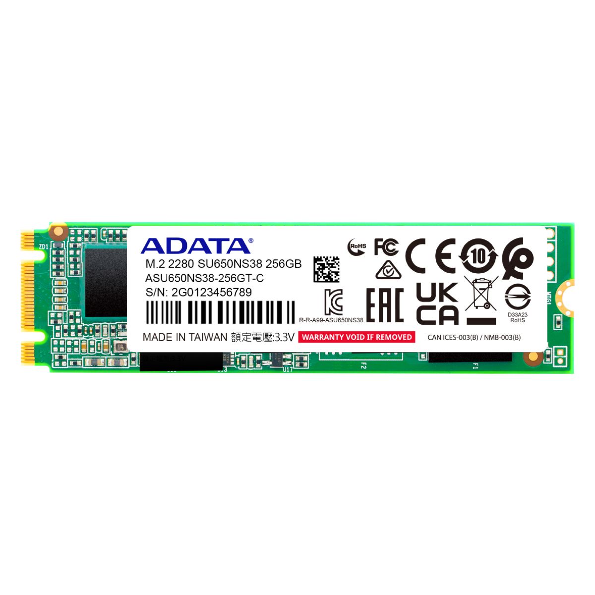 Disco Ssd M.2 2280 Sata 256gb Adata Ultimate Su650