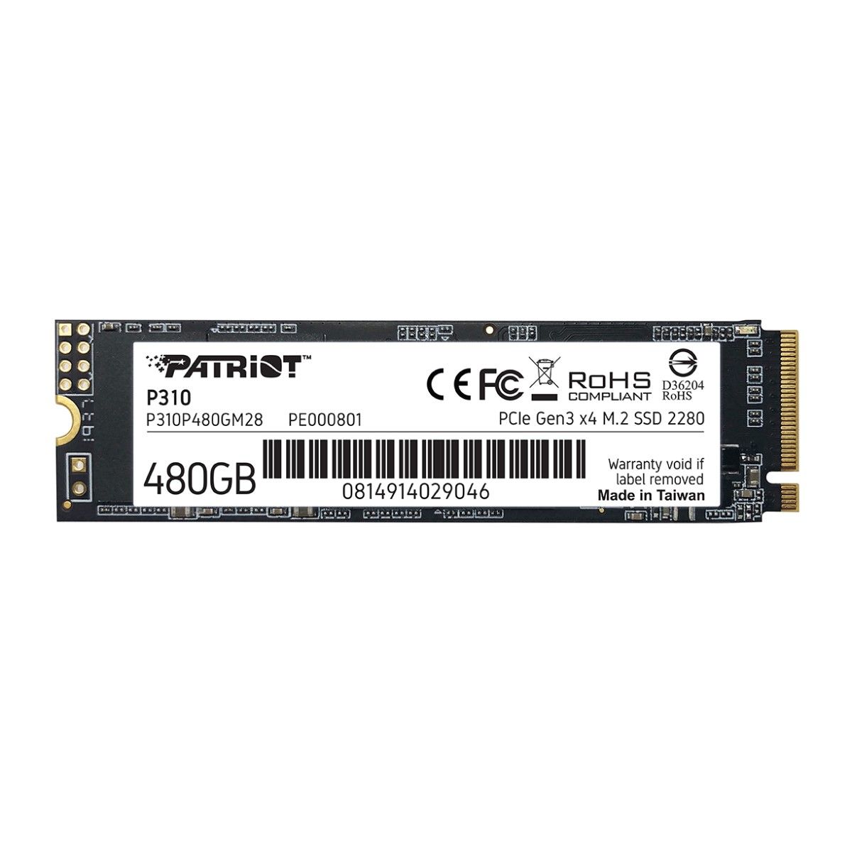 Disco SSD M2 2280 NVMe 480Gb Patriot P310