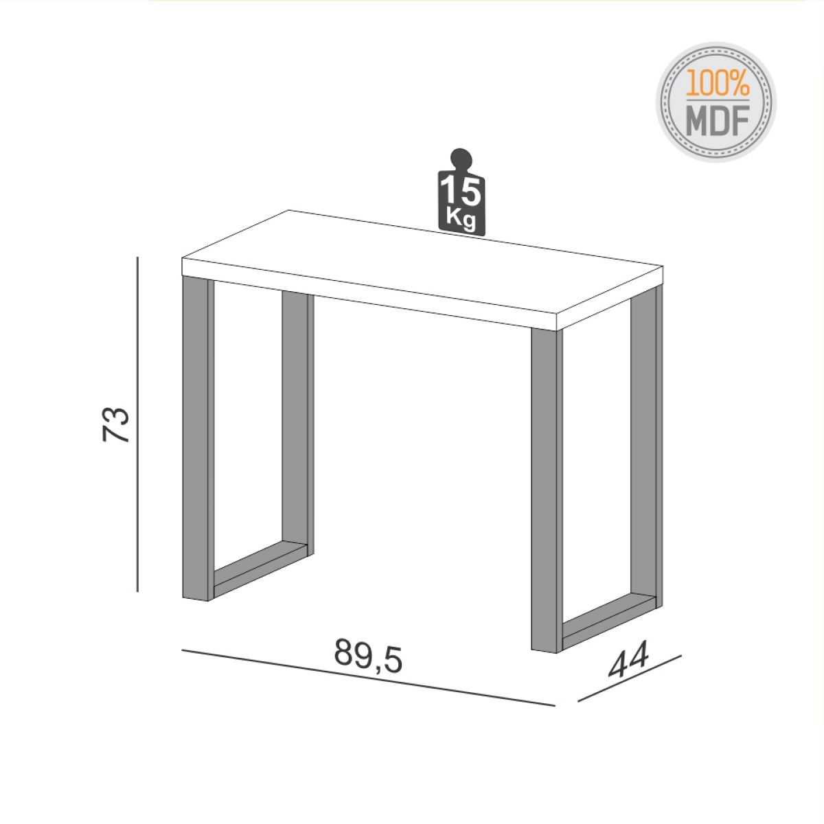 Escritorio Industrial Glasgow Negro
