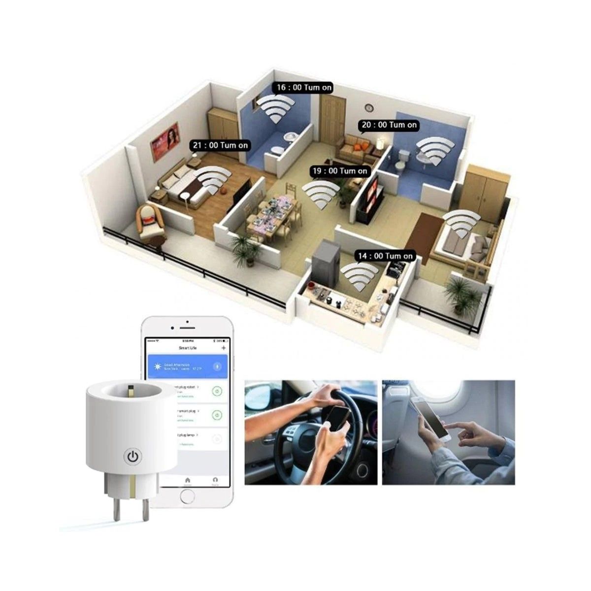 Enchufe Schuko 16a Wifi