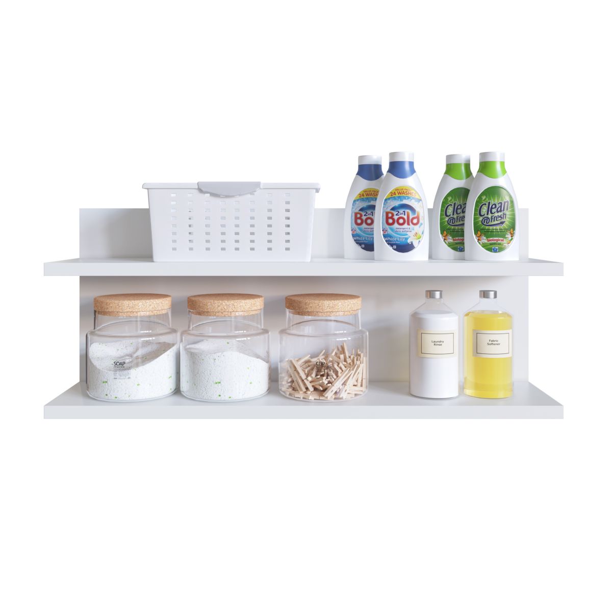 Repisa Estante Flotante Doble 90 Cm