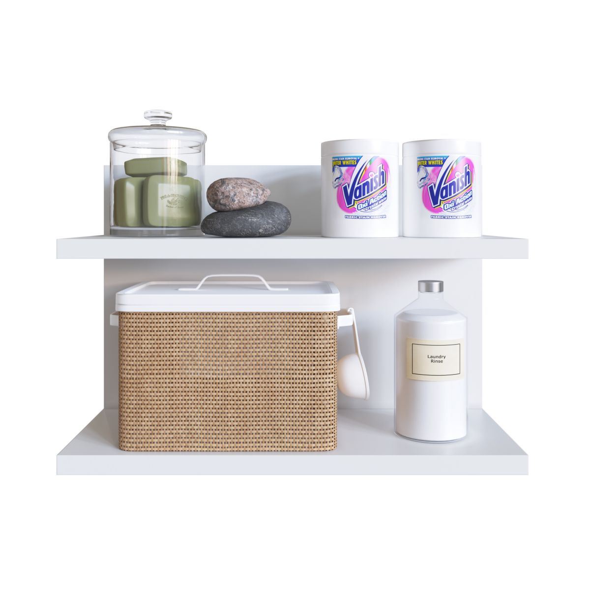 Repisa Estante Flotante Doble 54cm